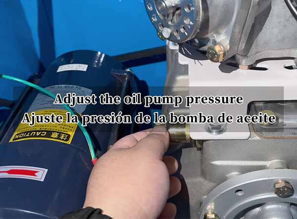 Adjust the oil pump pressure